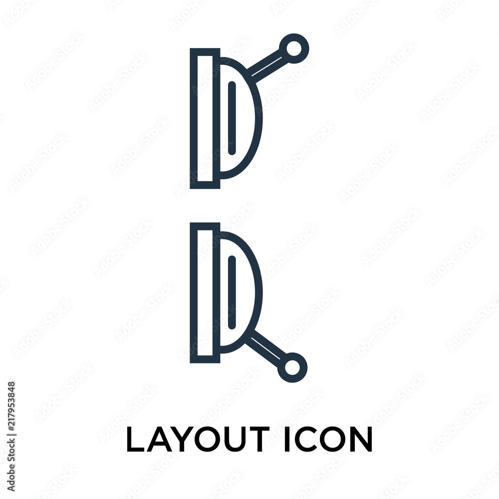 Poster layout icon vector isolated on white background, layout sign , thin symbol or stroke element design 