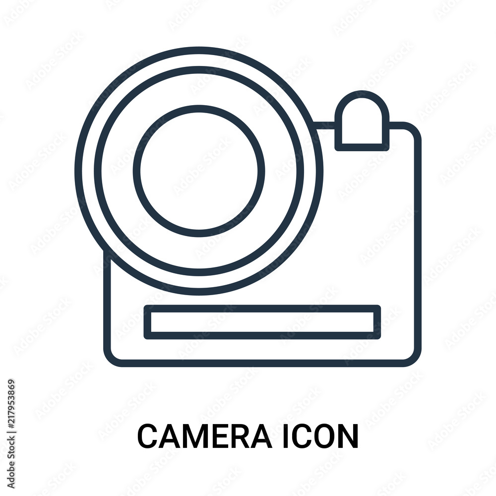 Poster camera icon isolated on white background. modern and editable camera icon. simple icons vector illus