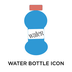 Water bottle icon vector isolated on white background, Water bottle sign