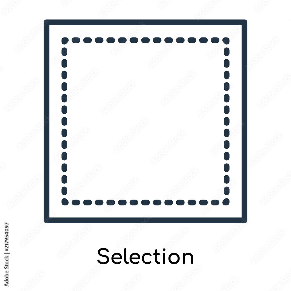 Poster selection icon vector isolated on white background, selection sign , line symbols or linear logo des