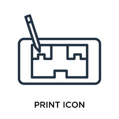 blueprint icon isolated on white background. Simple and editable blueprint icons. Modern icon vector illustration.