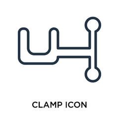clamp icon isolated on white background. Simple and editable clamp icons. Modern icon vector illustration.