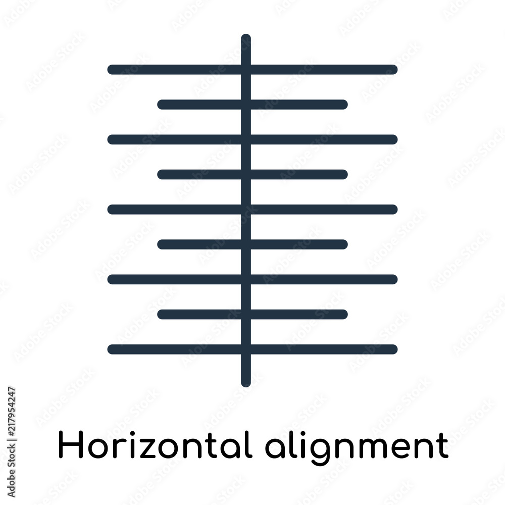 Poster horizontal alignment icon vector isolated on white background, horizontal alignment sign , line symb