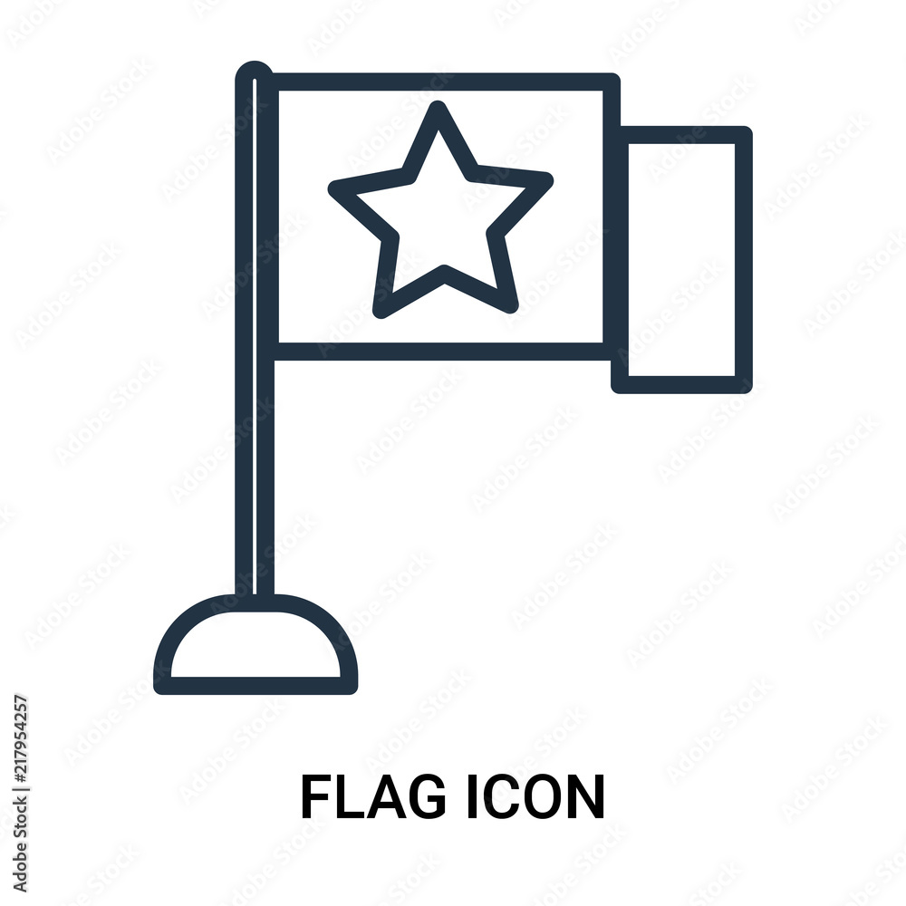 Poster flag icon isolated on white background. modern and editable flag icon. simple icons vector illustrat
