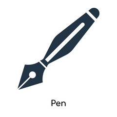 Pen icon vector isolated on white background, Pen sign