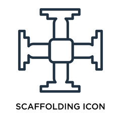 scaffolding icon isolated on white background. Simple and editable scaffolding icons. Modern icon vector illustration.