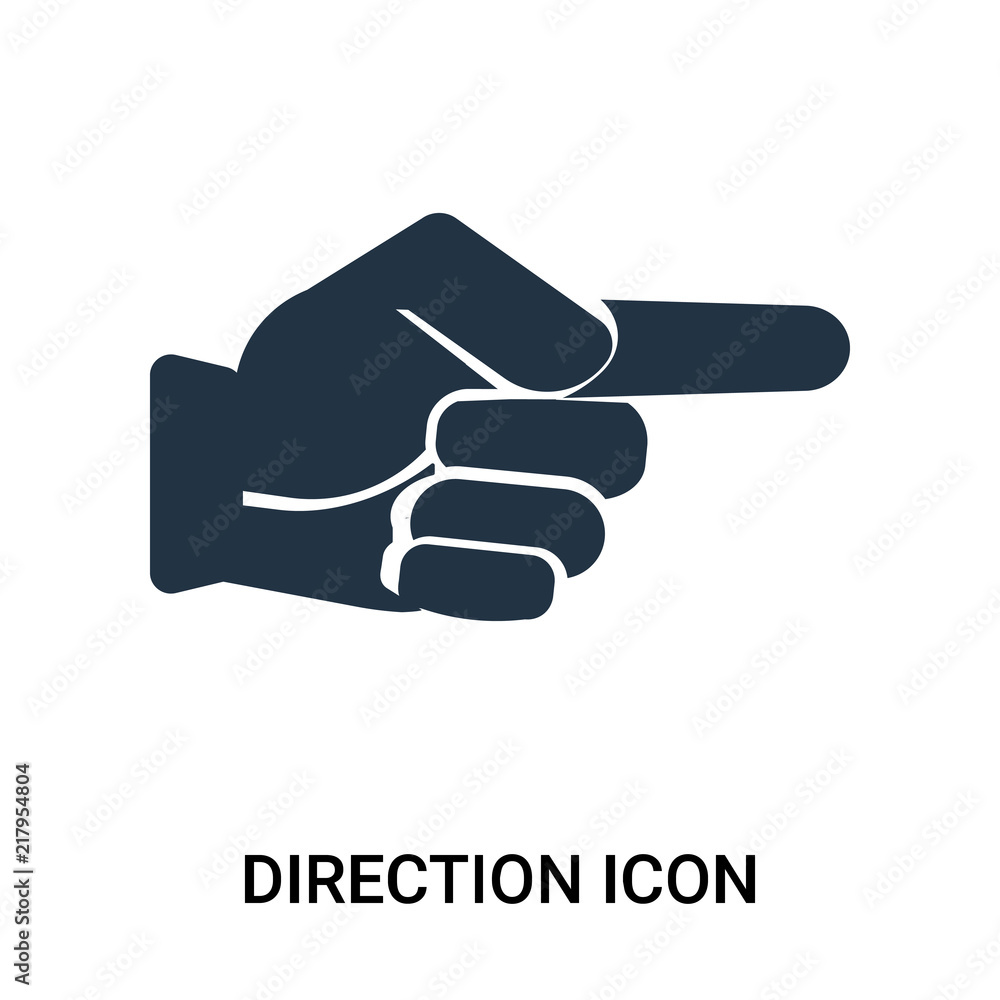 Poster direction icon isolated on white background. modern and editable direction icon. simple icons vector