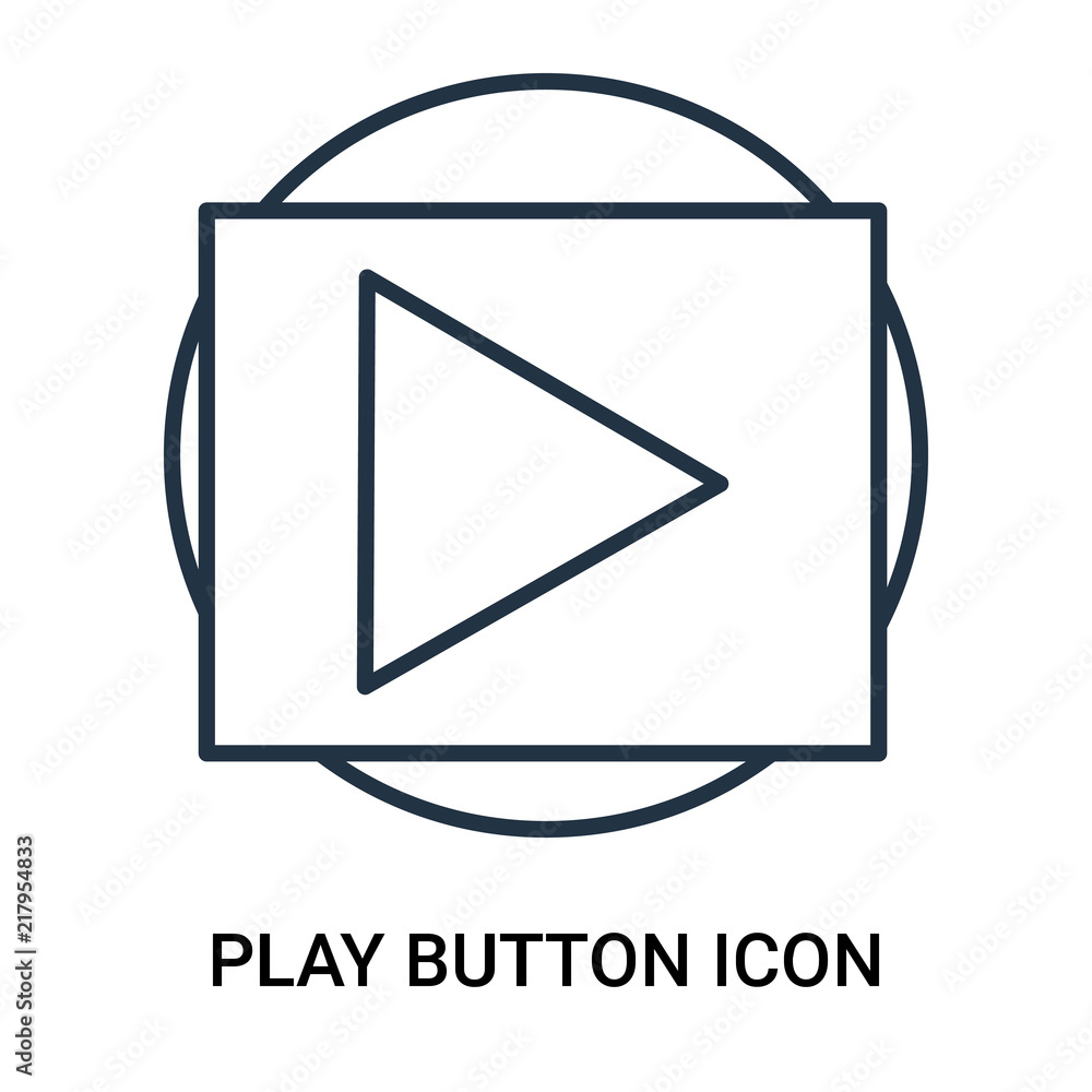 Poster play button icon isolated on white background. modern and editable play button icon. simple icons ve