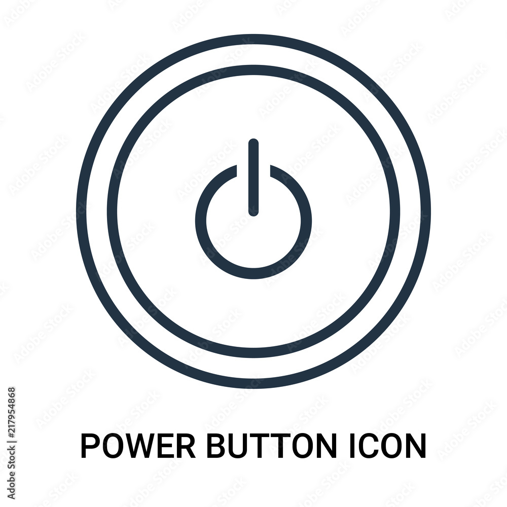 Poster power button icon isolated on white background. modern and editable power button icon. simple icons 