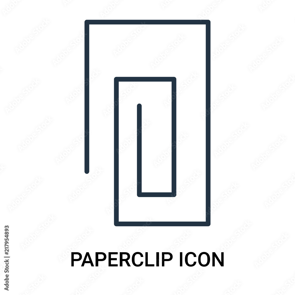 Poster paperclip icon isolated on white background. modern and editable paperclip icon. simple icons vector