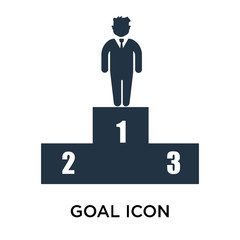 goal icon isolated on white background. Simple and editable goal icons. Modern icon vector illustration.