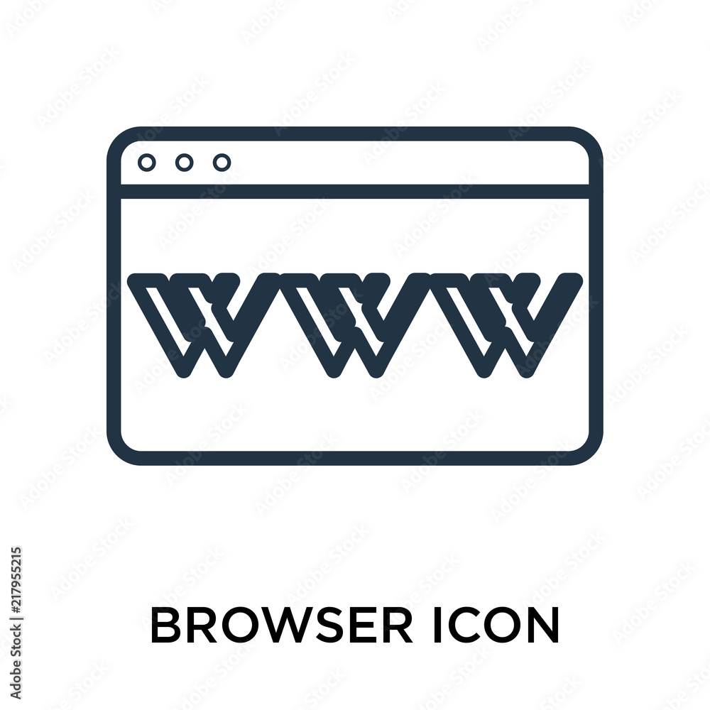 Poster browser icons isolated on white background. modern and editable browser icon. simple icon vector ill