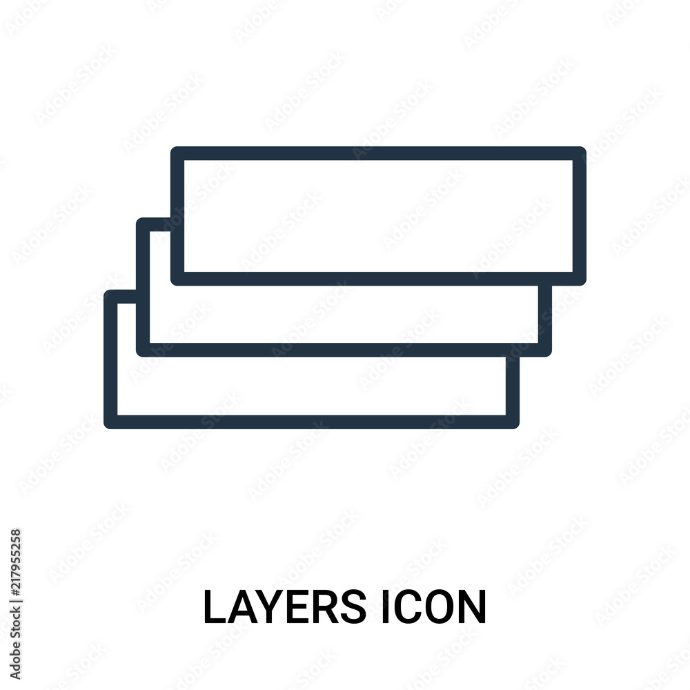 Aufkleber layers icon isolated on white background. modern and editable layers icon. simple icons vector illus