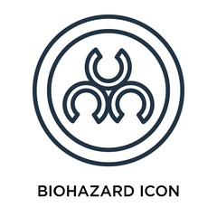 biohazard icon isolated on white background. Simple and editable biohazard icons. Modern icon vector illustration.
