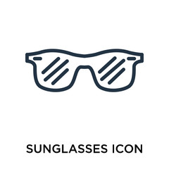 sunglasses icons isolated on white background. Modern and editable sunglasses icon. Simple icon vector illustration.