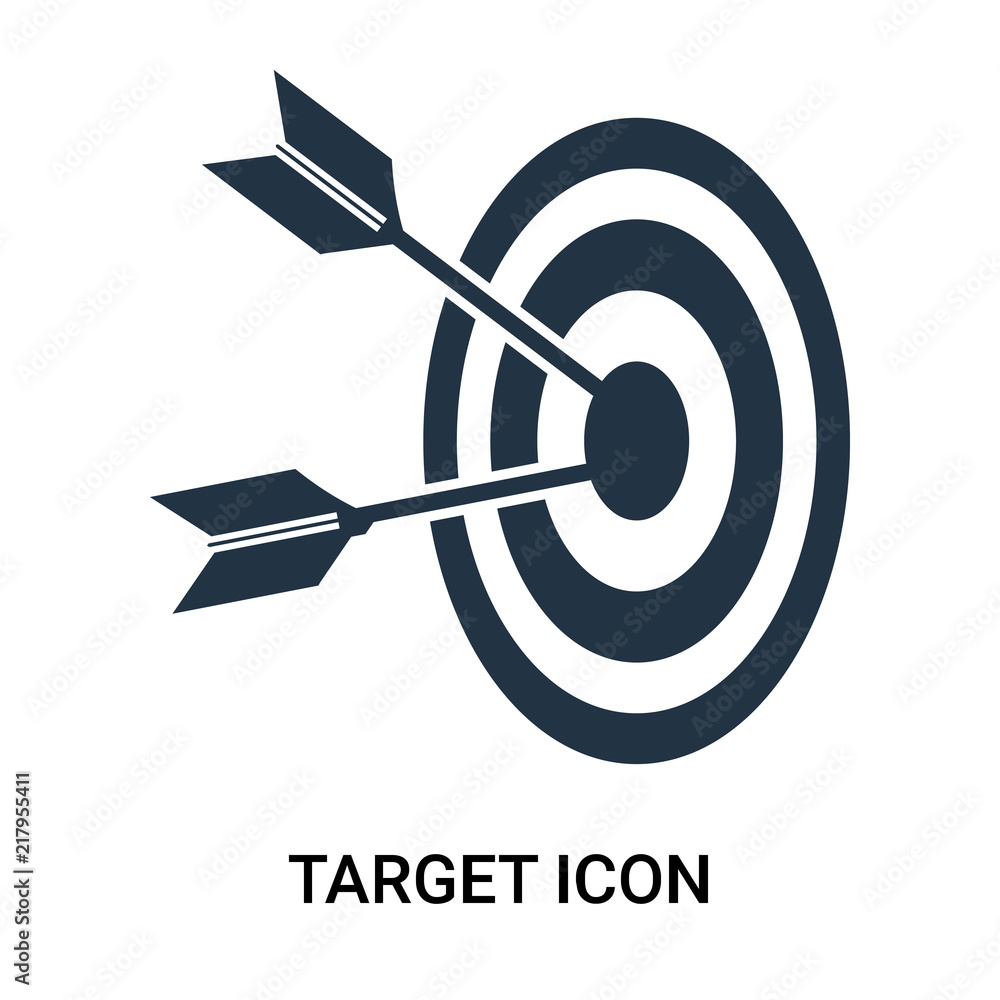 Poster target icon isolated on white background. modern and editable target icon. simple icons vector illus