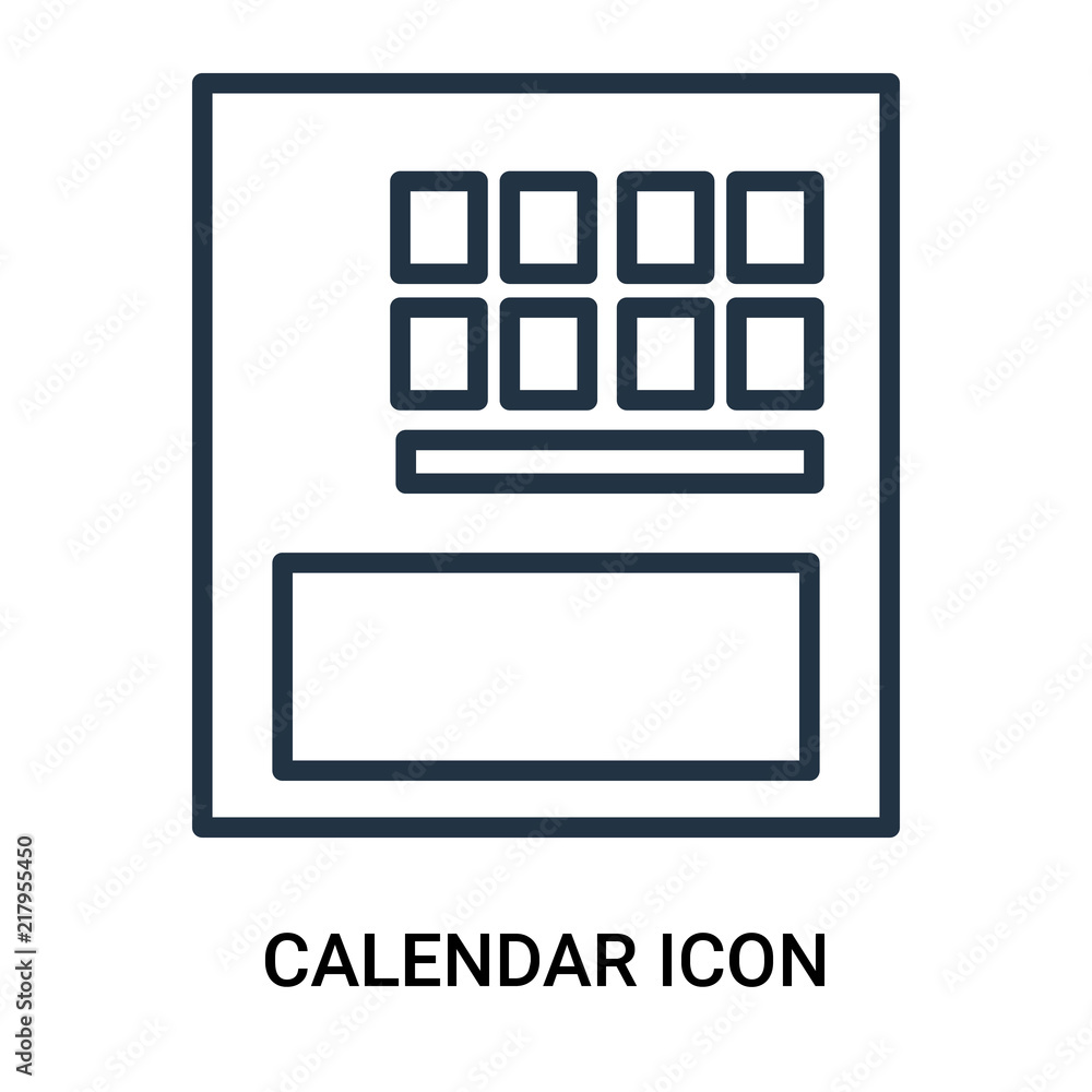 Aufkleber calendar icon isolated on white background. modern and editable calendar icon. simple icons vector i