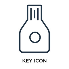 Naklejka premium key icon isolated on white background. Simple and editable key icons. Modern icon vector illustration.
