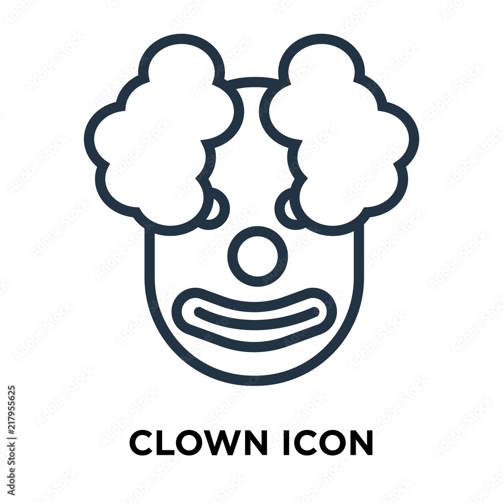 Poster clown icon isolated on white background. modern and editable clown icon. simple icons vector illustr