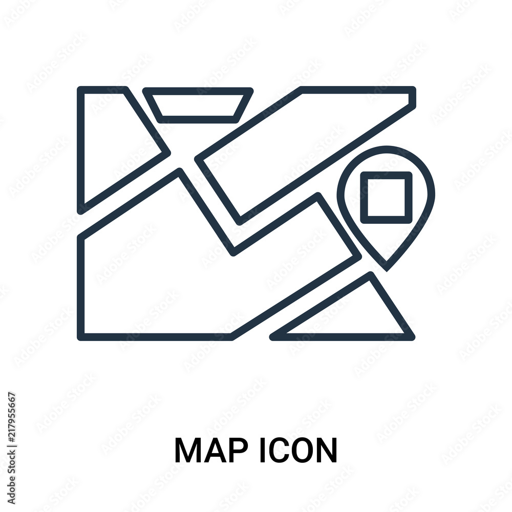Poster map icon isolated on white background. modern and editable map icon. simple icons vector illustratio