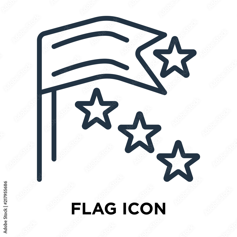 Poster flag icon isolated on white background. modern and editable flag icon. simple icons vector illustrat