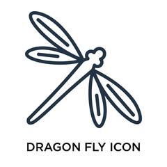 dragon fly icons isolated on white background. Modern and editable dragon fly icon. Simple icon vector illustration.