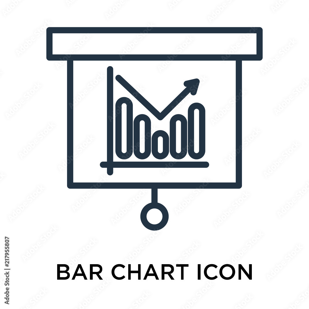 Poster bar chart icons isolated on white background. modern and editable bar chart icon. simple icon vector