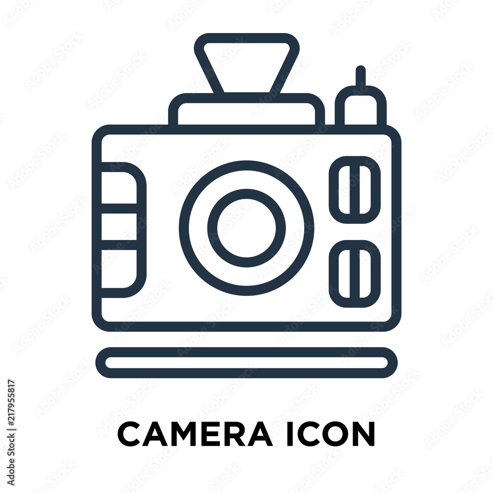 Aufkleber camera icon isolated on white background. modern and editable camera icon. simple icons vector illus