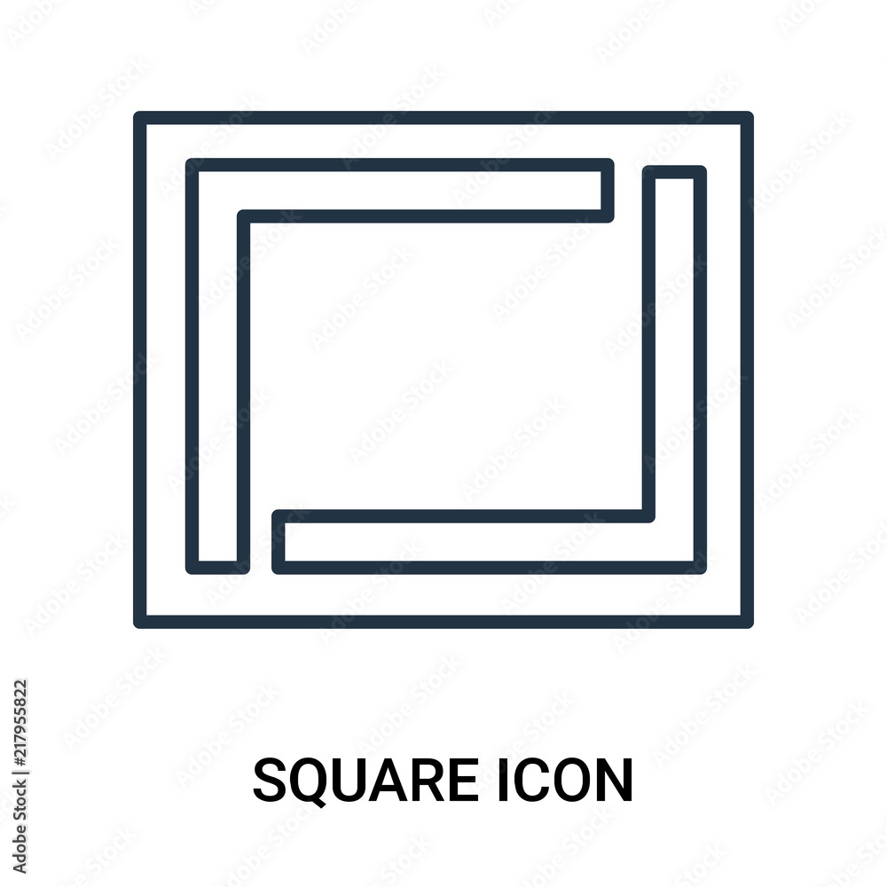 Poster square icon isolated on white background. modern and editable square icon. simple icons vector illus