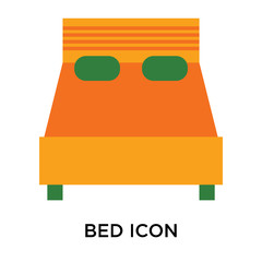 Bed icon vector isolated on white background, Bed sign