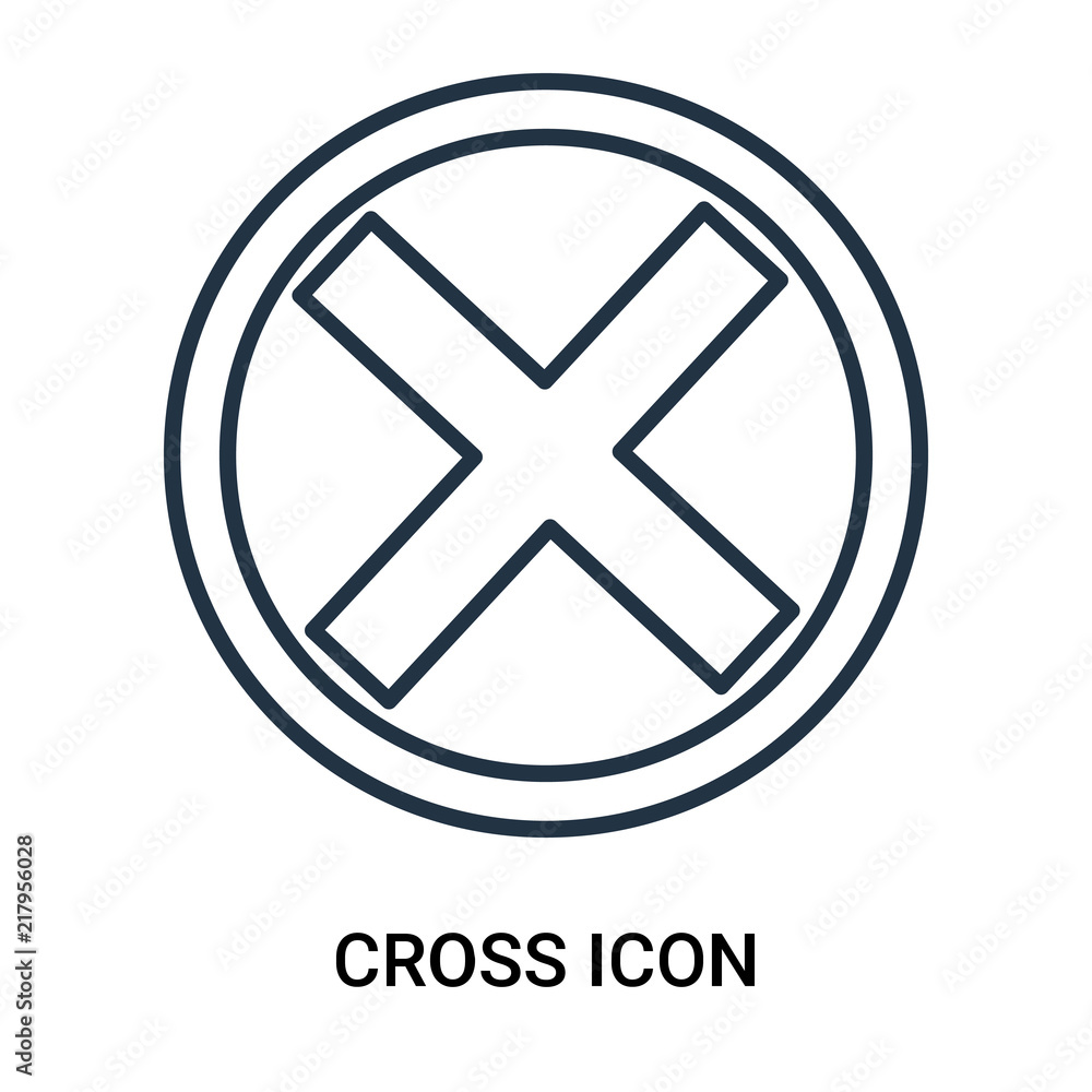 Aufkleber cross icon isolated on white background. modern and editable cross icon. simple icons vector illustr