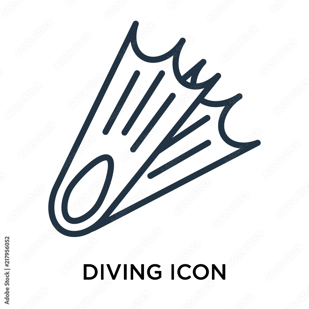 Poster diving icons isolated on white background. modern and editable diving icon. simple icon vector illus