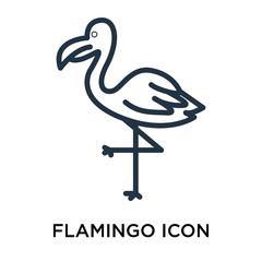 flamingo icons isolated on white background. Modern and editable flamingo icon. Simple icon vector illustration.