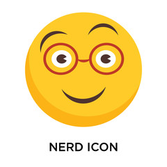 Nerd icon vector isolated on white background, Nerd sign