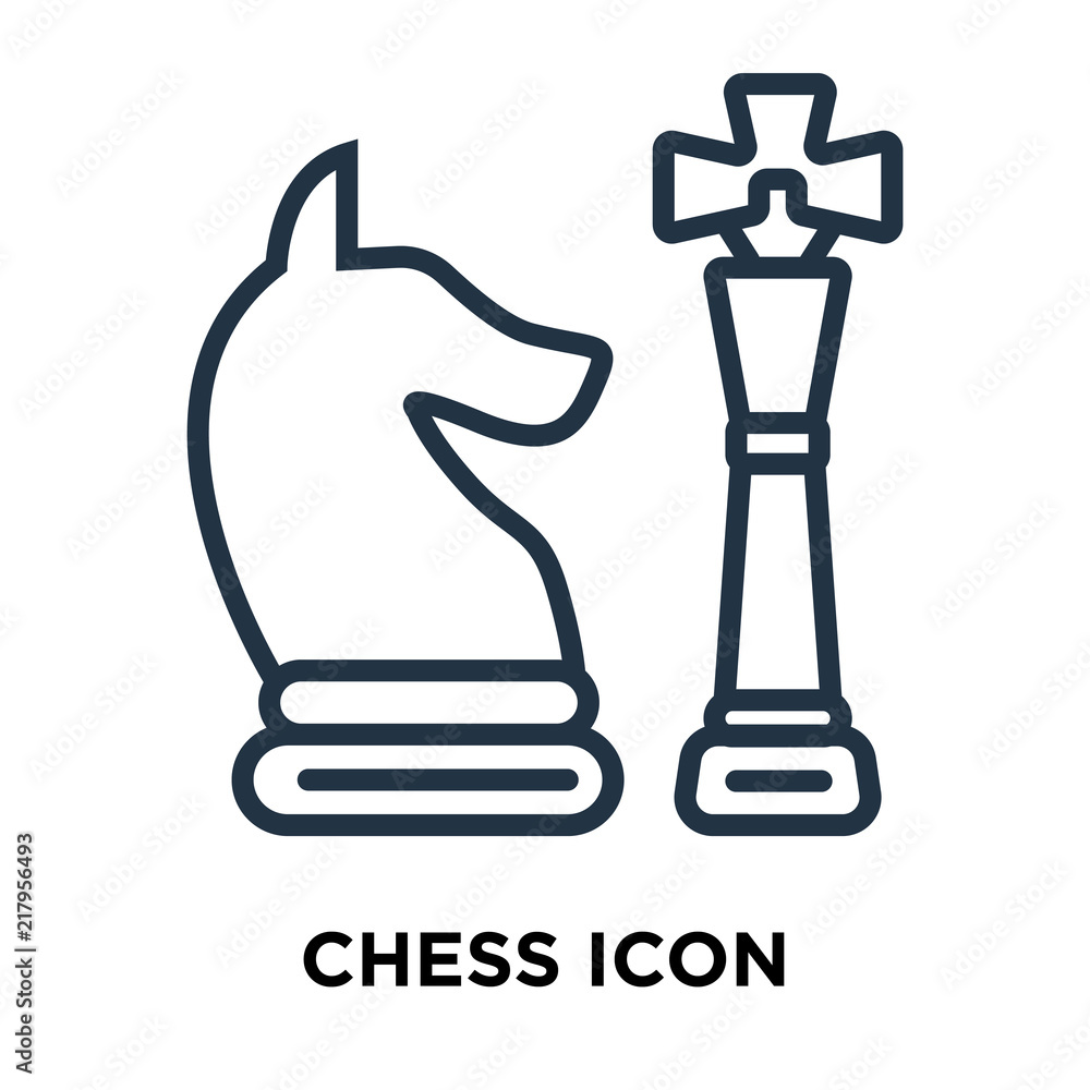 Poster chess icon isolated on white background. modern and editable chess icon. simple icons vector illustr