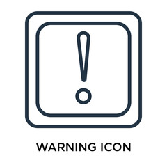 warning icon isolated on white background. Simple and editable warning icons. Modern icon vector illustration.