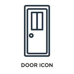 door icon isolated on white background. Simple and editable door icons. Modern icon vector illustration.