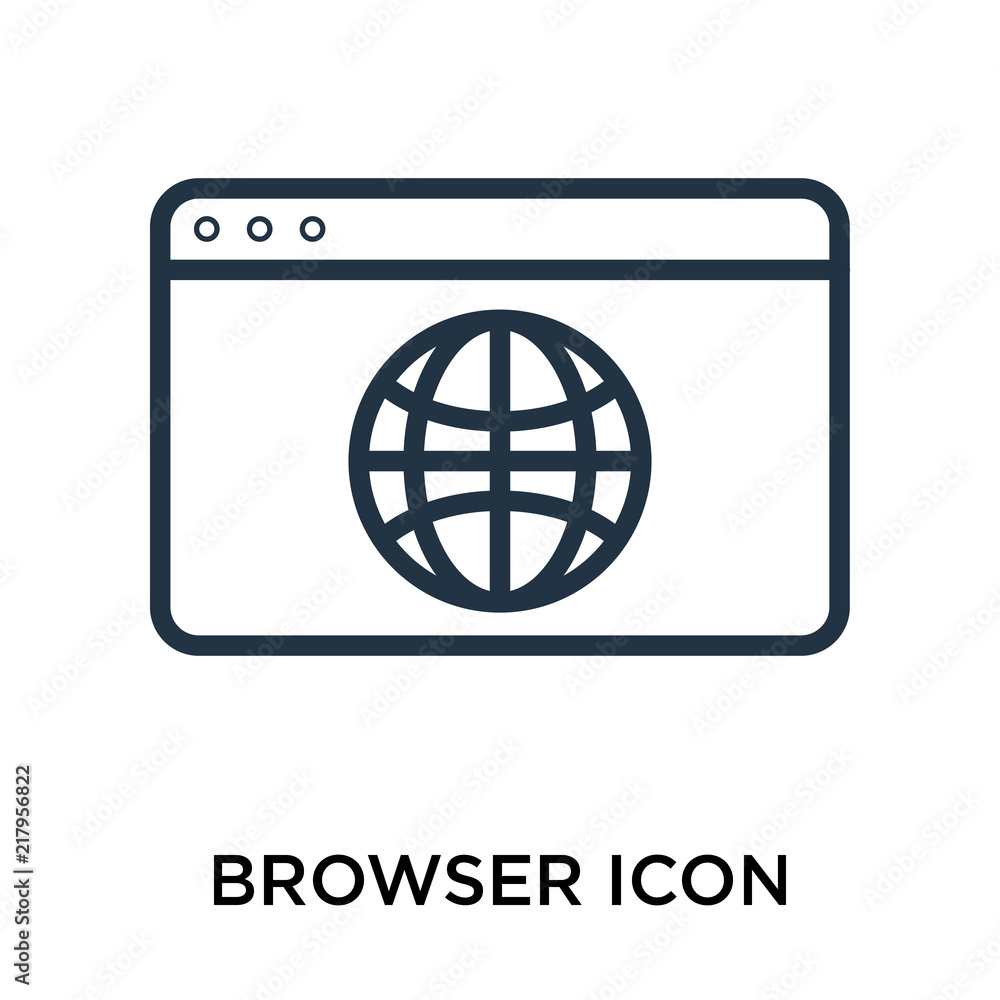 Poster browser icons isolated on white background. modern and editable browser icon. simple icon vector ill