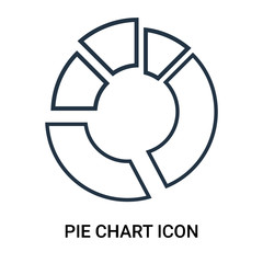 pie chart icon on white background. Modern icons vector illustration. Trendy pie chart icons