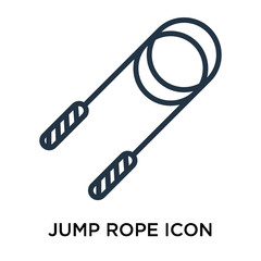 jump rope icons isolated on white background. Modern and editable jump rope icon. Simple icon vector illustration.
