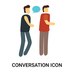 conversation icon isolated on white background. Simple and editable conversation icons. Modern icon vector illustration.