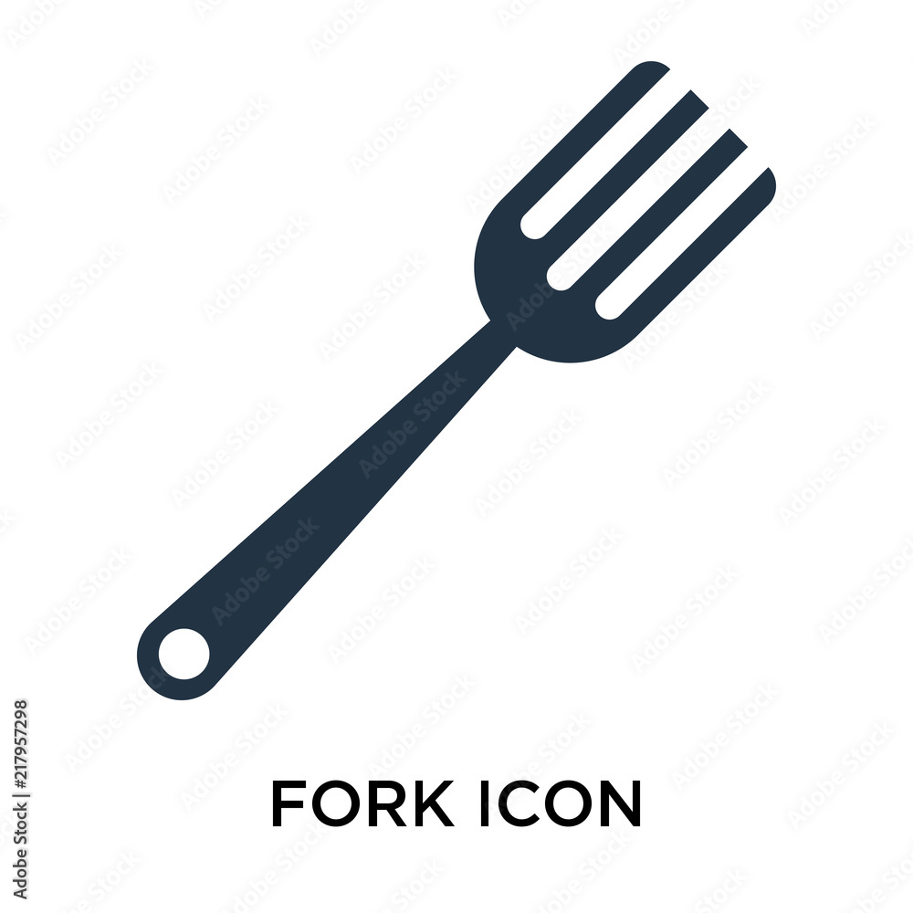 Poster fork icons isolated on white background. modern and editable fork icon. simple icon vector illustrat