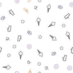 Light Blue, Red vector seamless template with organic meal.