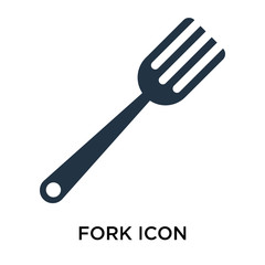 fork icons isolated on white background. Modern and editable fork icon. Simple icon vector illustration.