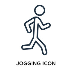 jogging icons isolated on white background. Modern and editable jogging icon. Simple icon vector illustration.