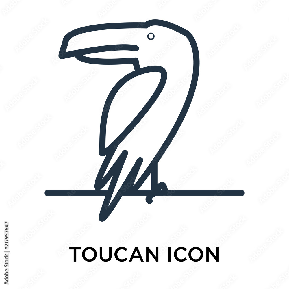 Poster toucan icons isolated on white background. modern and editable toucan icon. simple icon vector illus