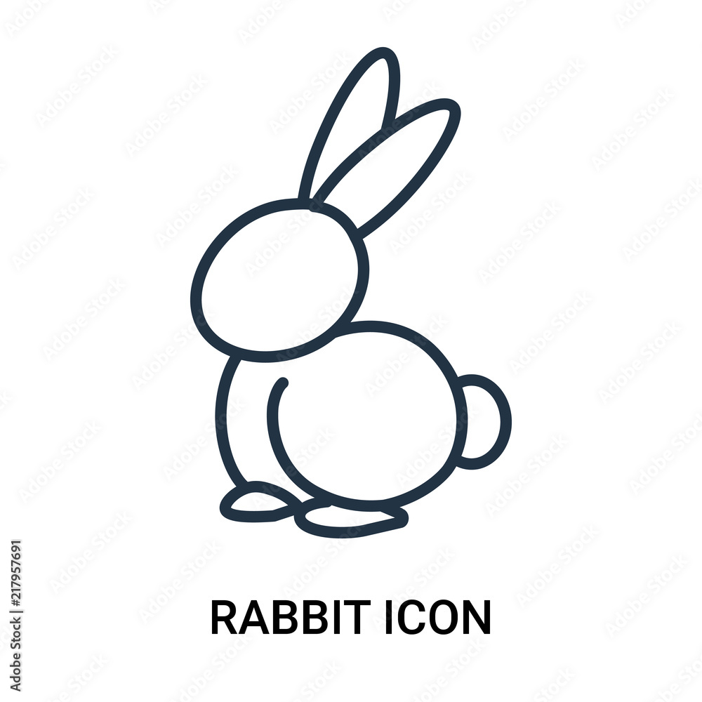 Poster rabbit icon isolated on white background. modern and editable rabbit icon. simple icons vector illus