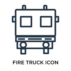 fire truck icons isolated on white background. Modern and editable fire truck icon. Simple icon vector illustration.