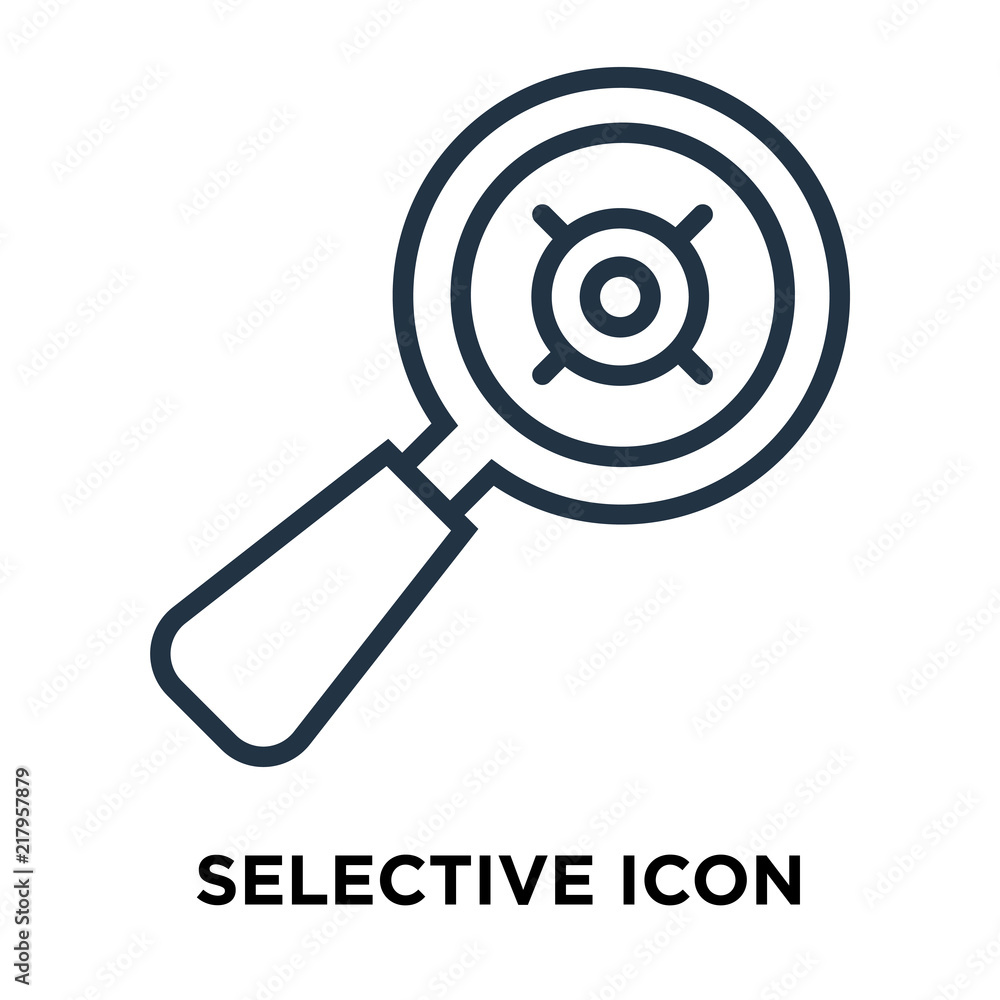 Poster selective icon isolated on white background. modern and editable selective icon. simple icons vector