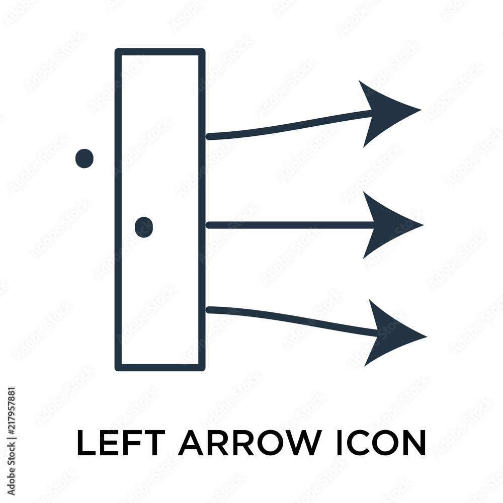 Poster left arrow icon vector isolated on white background, left arrow sign , thin symbol or stroke element
